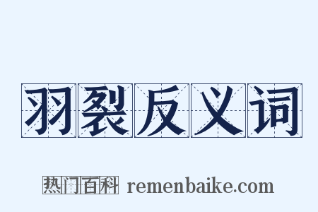 羽裂反义词是什么意思的图片